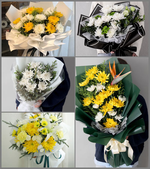 山东莱芜莱城区张家洼街道白事花束代送